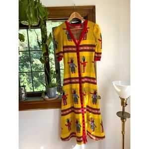 Vintage 1971 Alley Cat by Betsy Johnson Sweater Dress “Happy People” Collection